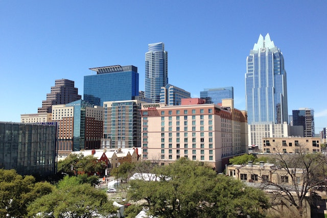 Austin Texas Skyline on a Clear Day Market to Thrive! Thrive with marive