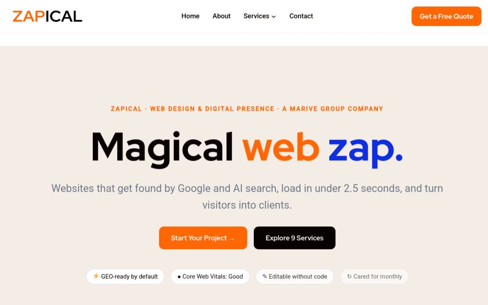 Zapical homepage